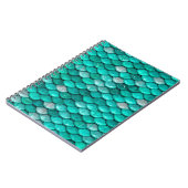 Sparkle Glitter Green Aqua Mermaid Scales Notitieboek (Linkerzijde)