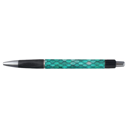 Sparkle Glitter Green Aqua Mermaid Scales Pen (Voorkant)