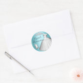 Sparkle Glitter Jurk & Hakken Quinceanera Sticker (Envelop)