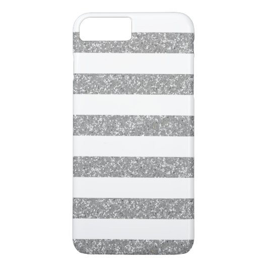 Sparkle Glitter Kijk Stripes iPhone 7 plus BT Hoes (Achterkant)
