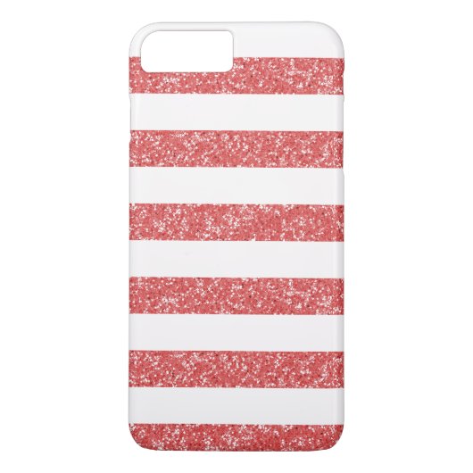 Sparkle Glitter Kijk Stripes iPhone 7 plus BT Hoes (Achterkant)