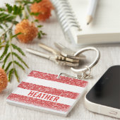 Sparkle Glitter look Stripes Acrylische Sleutelhan Sleutelhanger (Voorkant Rechts)