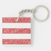 Sparkle Glitter look Stripes Acrylische Sleutelhan Sleutelhanger (Achterkant)