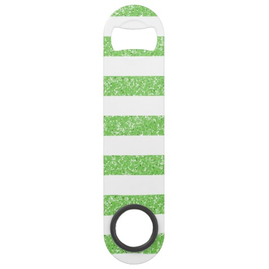 Sparkle Glitter look Stripes Bottle Open Speed Flessenopener (Voorkant)