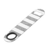 Sparkle Glitter look Stripes Bottle Open Speed Flessenopener (Voorkant Gekanteld)