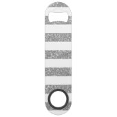 Sparkle Glitter look Stripes Bottle Open Speed Flessenopener (Achterkant)