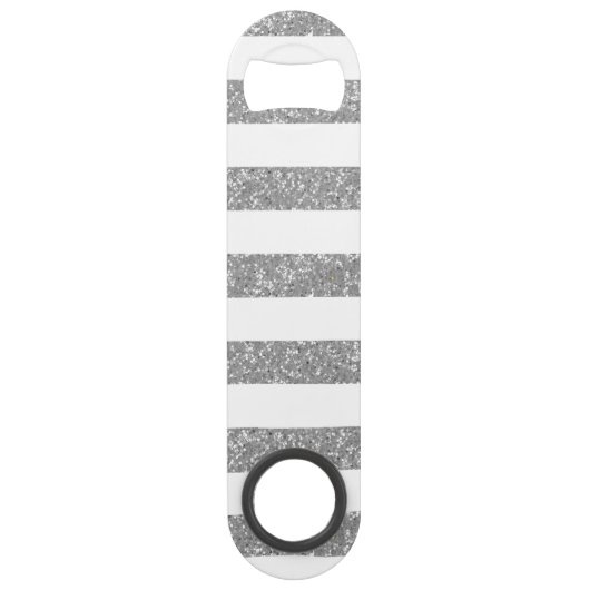 Sparkle Glitter look Stripes Bottle Open Speed Flessenopener (Voorkant)
