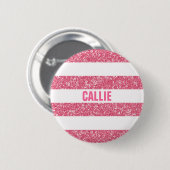 Sparkle Glitter look Stripes Button (Voorkant /achterkant)
