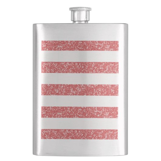 Sparkle Glitter look Stripes Classic Flastic Heupfles (Voorkant)