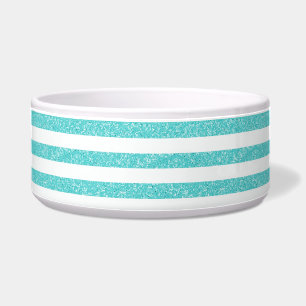 Sparkle Glitter look Stripes Dog Bowl Voerbakje