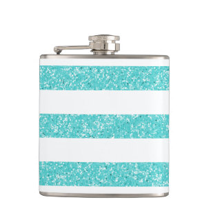 Sparkle Glitter look Stripes Fles Heupfles