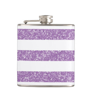 Sparkle Glitter look Stripes Fles Heupfles