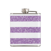 Sparkle Glitter look Stripes Fles Heupfles (Achterkant)