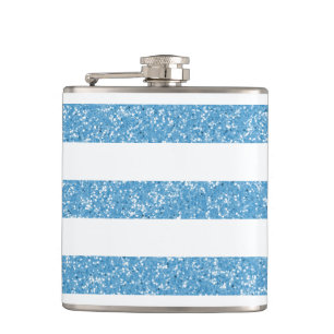 Sparkle Glitter look Stripes Fles Heupfles