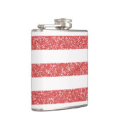 Sparkle Glitter look Stripes Fles Heupfles (Rechts)
