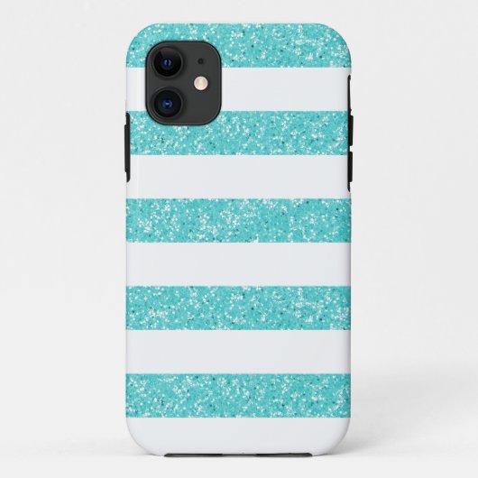 Sparkle Glitter look Stripes iPhone 5 BT Hoesje (Achterkant)