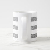 Sparkle Glitter look Stripes Jumbo Mok (Achterkant)