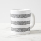Sparkle Glitter look Stripes Jumbo Mok (Voorkant rechts)