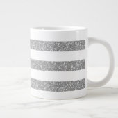 Sparkle Glitter look Stripes Jumbo Mok (Rechts)