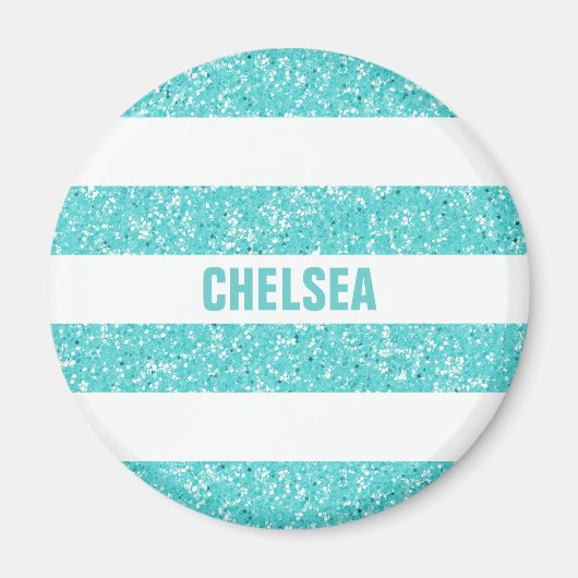 Sparkle Glitter look Stripes Magnet (Voorkant)