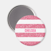 Sparkle Glitter look Stripes Magnet (Voorkant / Achterkant)