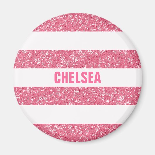 Sparkle Glitter look Stripes Magnet (Voorkant)