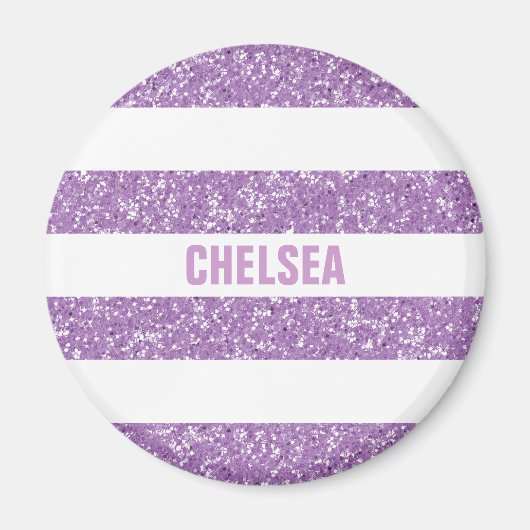 Sparkle Glitter look Stripes Magnet (Voorkant)