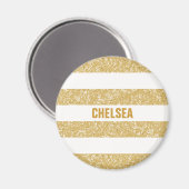 Sparkle Glitter look Stripes Magnet (Voorkant / Achterkant)
