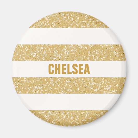 Sparkle Glitter look Stripes Magnet (Voorkant)