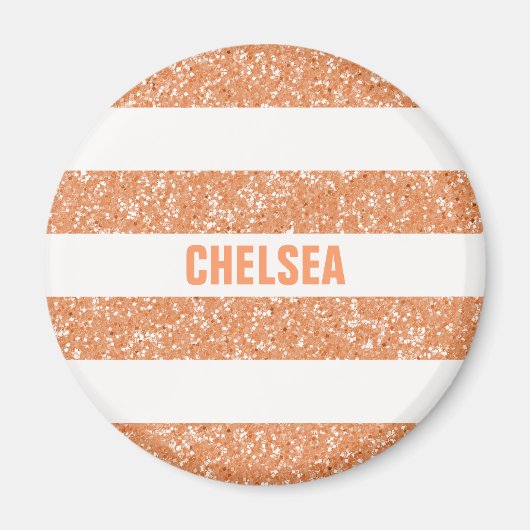 Sparkle Glitter look Stripes Magnet (Voorkant)