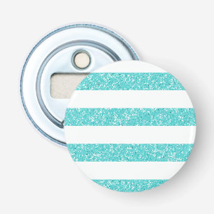 Sparkle Glitter look Stripes Magnet Bottle Open Button Flesopener