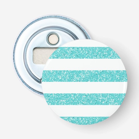 Sparkle Glitter look Stripes Magnet Bottle Open Button Flesopener (Voorkant)