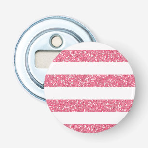 Sparkle Glitter look Stripes Magnet Bottle Open Button Flesopener