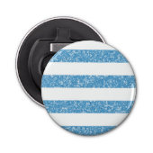 Sparkle Glitter look Stripes Magnet Bottle Open Button Flesopener (Voorkant)