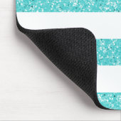 Sparkle Glitter look Stripes Mousepad Muismat (Hoek)