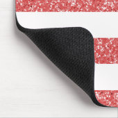 Sparkle Glitter look Stripes Mousepad Muismat (Hoek)