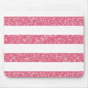 Sparkle Glitter look Stripes Mousepad Muismat