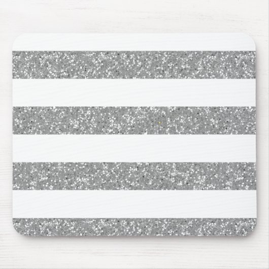 Sparkle Glitter look Stripes Mousepad Muismat (Voorkant)
