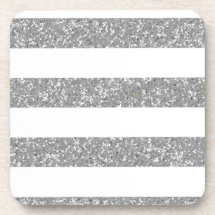 Sparkle Glitter look Stripes Onderzetters