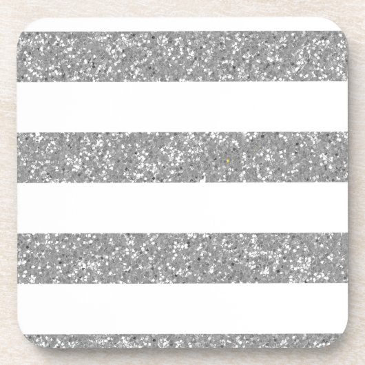 Sparkle Glitter look Stripes Onderzetters (Voorkant)
