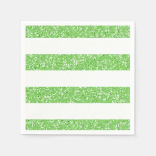 Sparkle Glitter look Stripes Paper Napkins Servetten