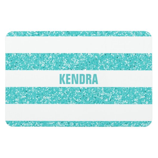 Sparkle Glitter look Stripes Premium Magnet Magneet (Horizontaal)