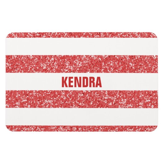 Sparkle Glitter look Stripes Premium Magnet Magneet (Horizontaal)