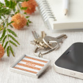 Sparkle Glitter look Stripes Premium-Sleutelhanger Sleutelhanger (Zijkant)