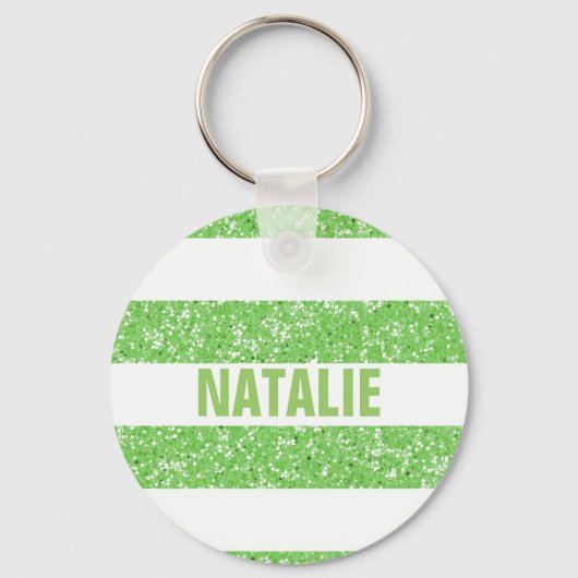 Sparkle Glitter look Stripes Sleutelhanger (Voorkant)