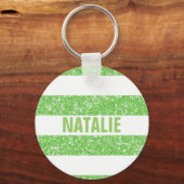 Sparkle Glitter look Stripes Sleutelhanger (Voorkant)