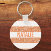 Sparkle Glitter look Stripes Sleutelhanger (Voorkant)