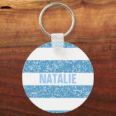 Sparkle Glitter look Stripes Sleutelhanger (Voorkant)