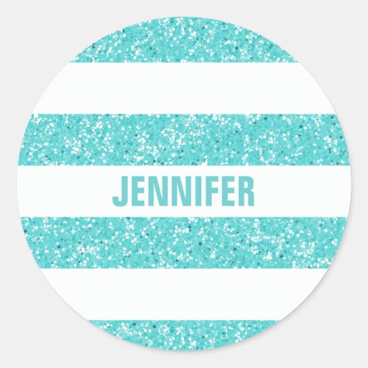 Sparkle Glitter look Stripes Stickers (Voorkant)
