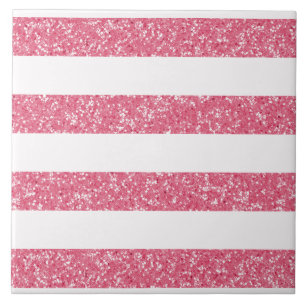 Sparkle Glitter look Stripes Tile Tegeltje